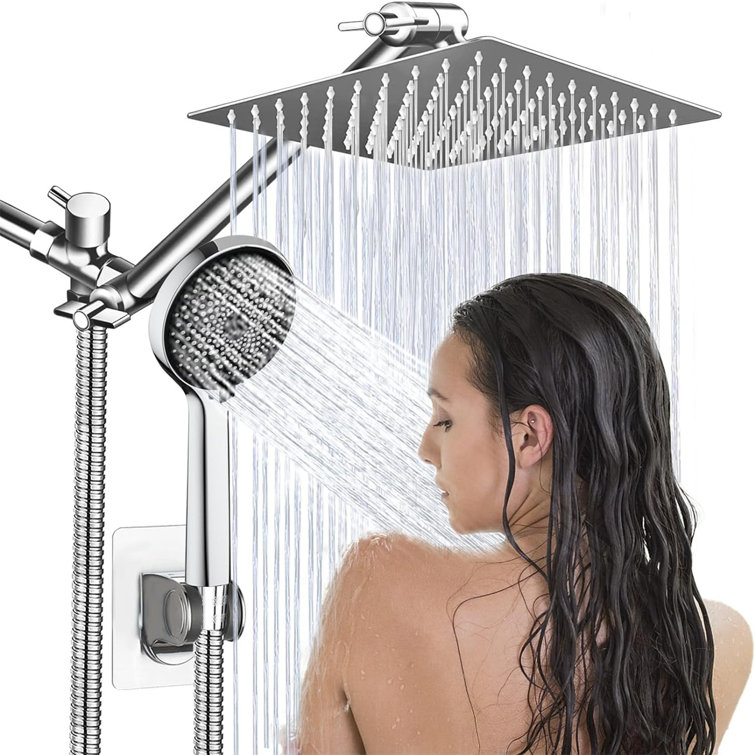 YITAHOME Rain Dual Shower Head 1.8 GPM GPM Wayfair Canada
